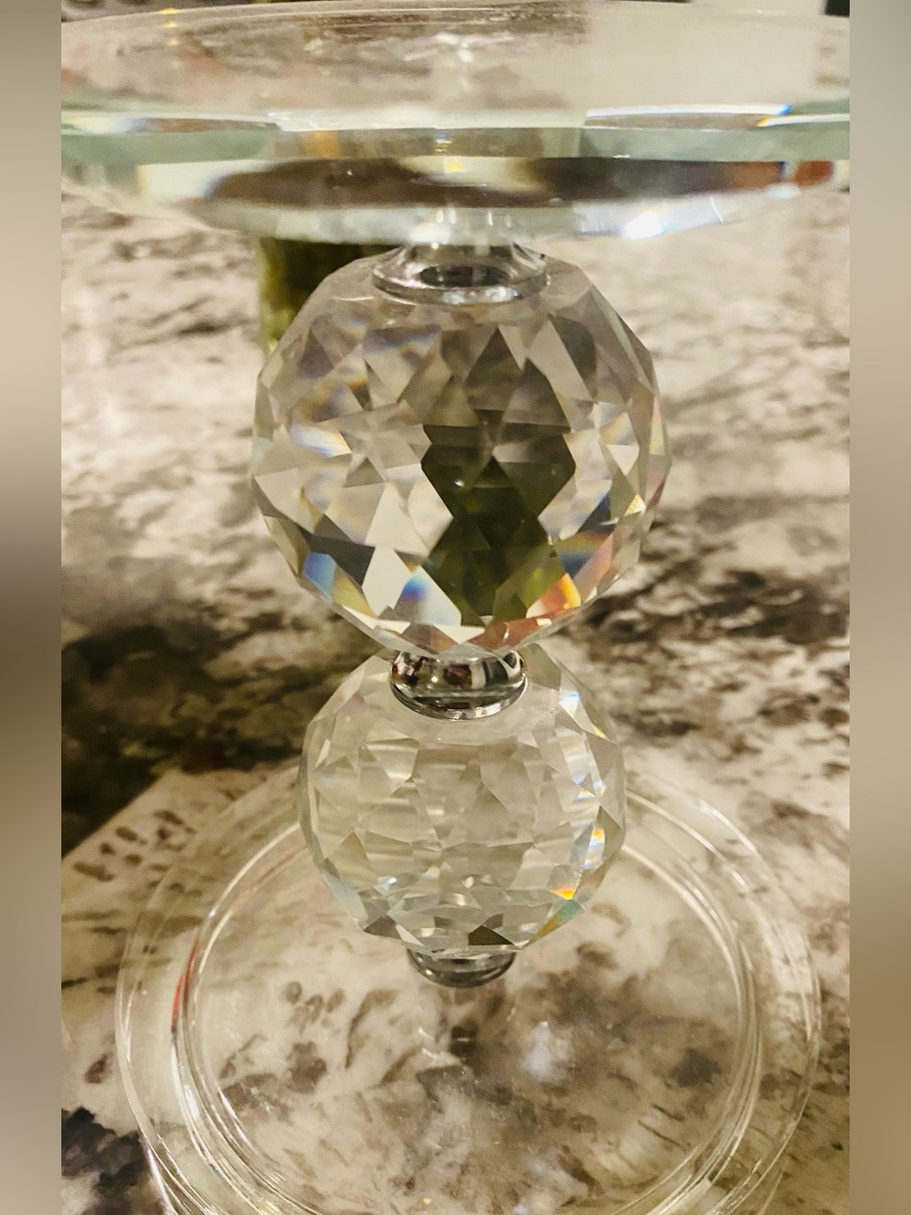 Crystal Faceted Accent Stand - Clear
